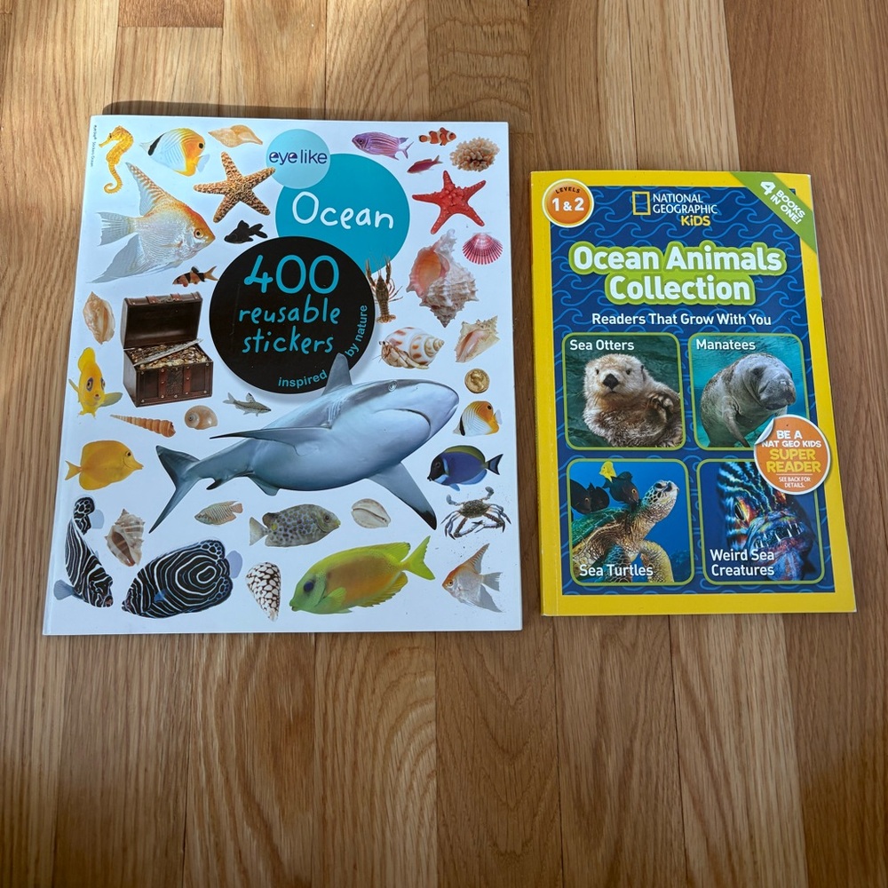 Ocean Animals Book and Stickers Bundle